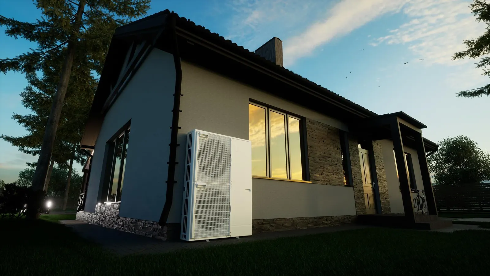 Pompe à chaleur air eau pour maison résidentielle